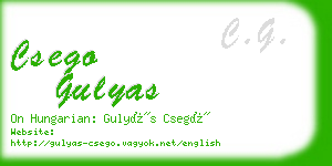 csego gulyas business card